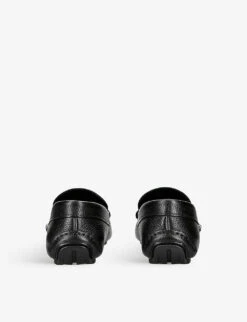 Kurt Geiger London Stirling Eagle-embellished Leather Loafers -Kurtgeiger Store R04133409 BLACK ALT03