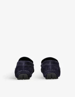 Kurt Geiger London Stirling Eagle-embellished Suede Loafers -Kurtgeiger Store R04133411 NAVY ALT03