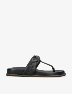 Kurt Geiger London Kensington Quilted T-bar-strap Leather Sandals