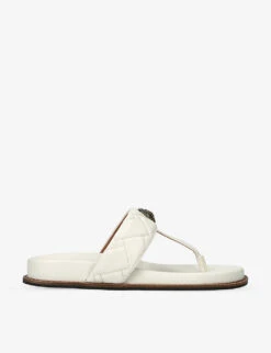 Kurt Geiger London Kensington Quilted T-bar-strap Leather Sandals