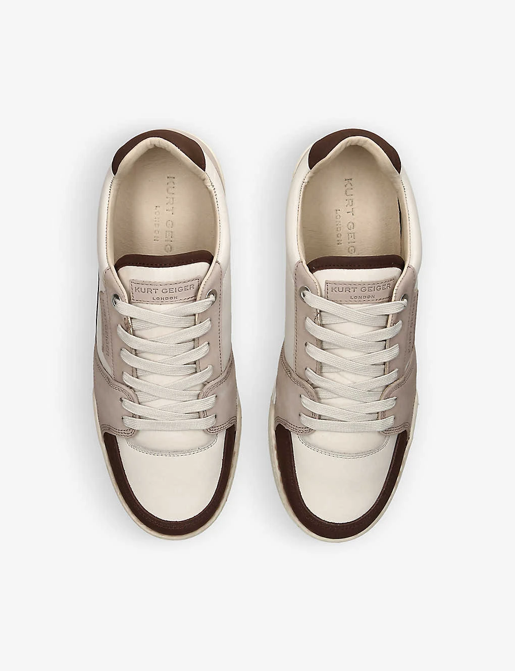 Kurt Geiger London Sonic Panelled Leather Low-top Trainers 2 Kurt Geiger London Sonic Panelled Leather Low-top Trainers - Image 2