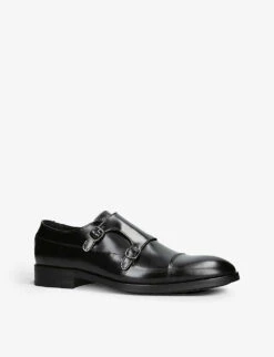 Kurt Geiger London Hunter Monk-strap Buckled Leather Shoes 6 Kurt Geiger London Hunter Monk-strap Buckled Leather Shoes -Kurtgeiger Store R04141702 BLACK ALT02