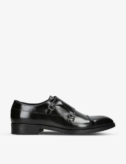 Kurt Geiger London Hunter Monk-strap Buckled Leather Shoes