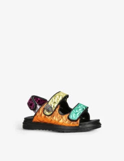 Kurt Geiger London Orson Quilted Metallic-woven Sandals 7-10 Years -Kurtgeiger Store R04142331 MULTOTHER ALT02