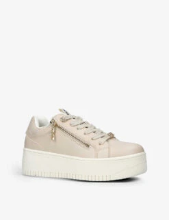 KG Kurt Geiger Leslie Side-zip Faux-leather Low-top Trainers -Kurtgeiger Store R04144906 BLUSH ALT02
