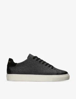 Kurt Geiger London Lennon Croc-embossed Leather Low-top Trainers