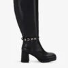 KG Kurt Geiger Solemn Logo-embellished Leather Knee-high Boots