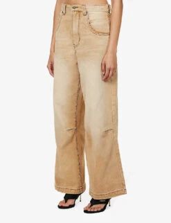 Jaded London Colossus Faded-wash Wide-leg Low-rise Jeans -Kurtgeiger Store R04145888 SAND ALT02