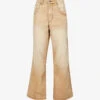 Jaded London Colossus Faded-wash Wide-leg Low-rise Jeans