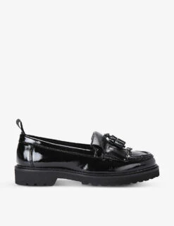 KG Kurt Geiger Margot Tassel-embellished Patent-leather Loafers