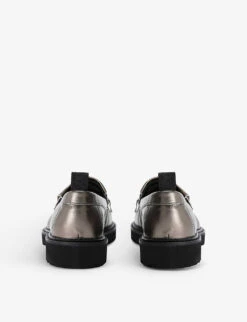 KG Kurt Geiger Margot Tassel-embellished Metallic-leather Loafers -Kurtgeiger Store R04145981 PEWTER ALT03