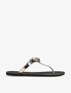 Kurt Geiger London Maddison Eagle-embellished T-bar Sandals