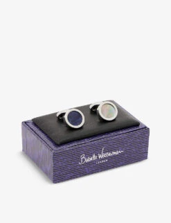 Reverso Disc Rhodium-plated Cufflinks -Kurtgeiger Store R04148550 SODALITEMOP ALT02