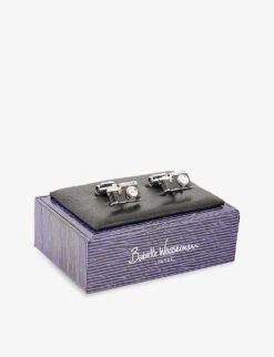 Retro Camera Rhodium-plated Brass Cufflinks -Kurtgeiger Store R04148551 BLACK ALT02