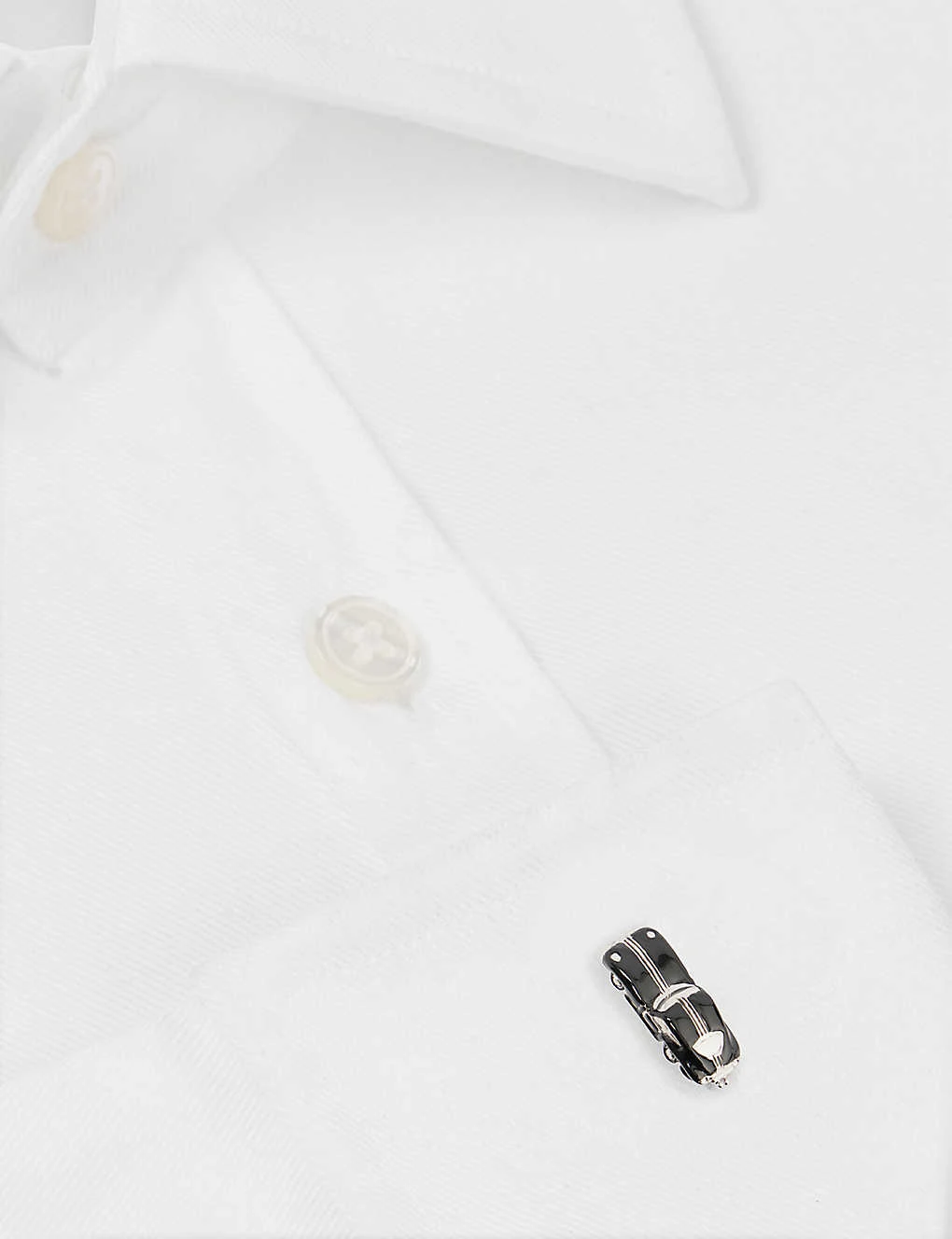 Retro Jaguar Car Rhodium-plated Brass Cufflinks 2 Retro Jaguar Car Rhodium-plated Brass Cufflinks - Image 2