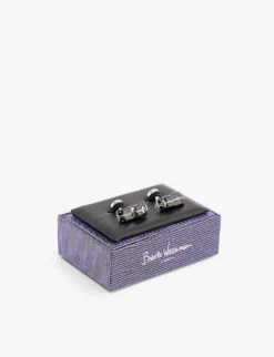 Retro Jaguar Car Rhodium-plated Brass Cufflinks 5 Retro Jaguar Car Rhodium-plated Brass Cufflinks -Kurtgeiger Store R04148552 BLACK ALT02