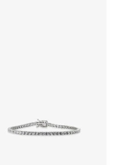 Francine Sterling-silver And Cubic Zirconia Tennis Bracelet