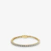 Francine Yellow-gold Plated Vermeil Sterling-silver And 3.05ct Cubic Zirconia Tennis Bracelet