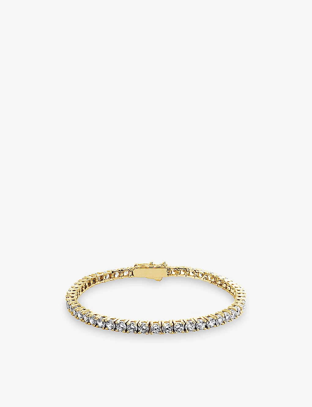 Francine Yellow-gold Plated Vermeil Sterling-silver And 3.05ct Cubic Zirconia Tennis Bracelet 1 Francine Yellow-gold Plated Vermeil Sterling-silver And 3.05ct Cubic Zirconia Tennis Bracelet