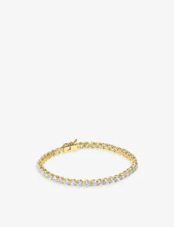 Hailey Gold-plated Vermeil Sterling Silver And 9.5ct Cubic Zirconia Tennis Bracelet