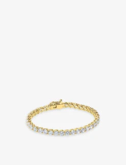Hailey Gold-plated Vermeil Sterling Silver And 9.5ct Cubic Zirconia Tennis Bracelet