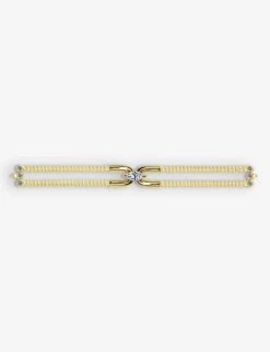Stevie Yellow Gold-plated Vermeil Sterling-silver And Cubic Zirconia Bracelet&nbsp;&nbsp;