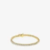 Vianne Yellow-gold Plated Vermeil Sterling-silver And Cubic Zirconia Tennis Bracelet