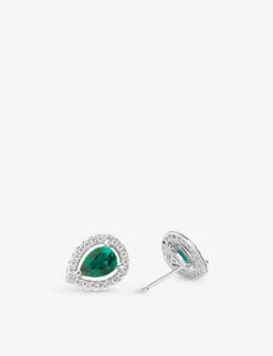 Emile Sterling-silver And Cubic Zirconia Stud Earrings -Kurtgeiger Store R04149540 SILVER ALT02