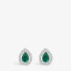Emile Sterling-silver And Cubic Zirconia Stud Earrings