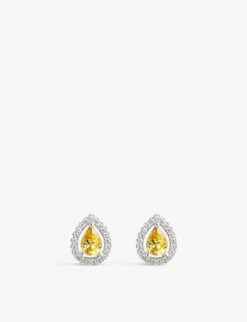 Emile Sterling-silver And Cubic Zirconia Halo Stud Earrings