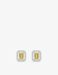 Eton Sterling-silver And Cubic Zirconia Stud Earrings