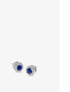 Gwen Sterling-silver And Cubic Zirconia Stud Earrings