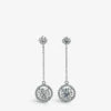 Ida Sterling-silver And Cubic Zirconia Drop Earrings