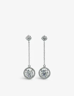 Ida Sterling-silver And Cubic Zirconia Drop Earrings