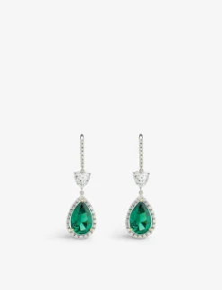 Ren Sterling-silver And Cubic Zirconia Drop Earrings