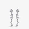 Solange Cluster Sterling-silver And Cubic Zirconia Drop Earrings