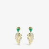 Palma Yellow Gold-plated Vermeil Sterling-silver Earrings