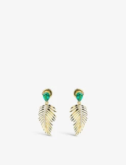 Palma Yellow Gold-plated Vermeil Sterling-silver Earrings