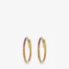 Rainbow Yellow-gold Vermeil-plated Sterling-silver And Cubic Zirconia Hoop Earrings