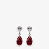 Arabella 9ct White-gold And Ruby Drop Earrings