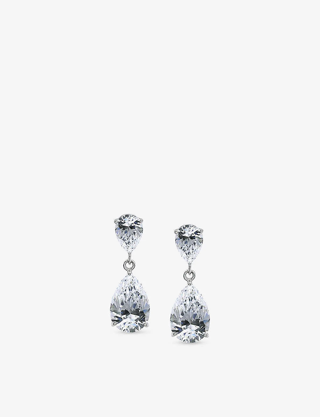 Arabella Sterling-silver And Cubic Zirconia Drop Earrings 1 Arabella Sterling-silver And Cubic Zirconia Drop Earrings