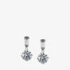 Athena 9ct White-gold And 2.0ct Cubic Zirconia Drop Earrings