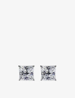Chester 9ct White-gold With 0.50ct Cubic Zirconia Stud Earrings