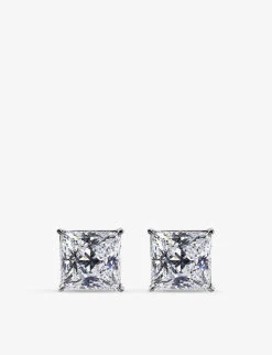 Chester 9ct White-gold And 3.00ct Cubic Zirconia Stud Earrings