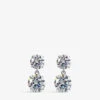 Gia 9ct White-gold And 6.00ct Cubic Zirconia Drop Earrings