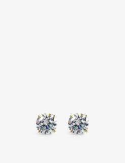 Eternal 9ct Yellow-gold With 0.75ct Cubic Zirconia Stud Earrings