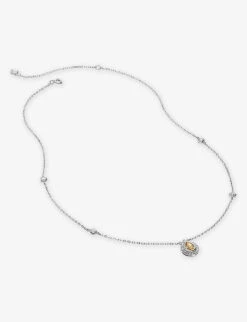 Emile Sterling Silver And 0.75ct Cubic Zirconia Necklace