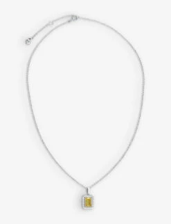 Eton Sterling Silver And 1.5ct Cubic Zirconia Necklace Xx