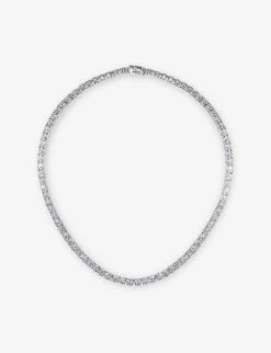 Jaden Sterling Silver And 0.36ct Cubic Zirconia Tennis Necklace