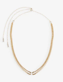 Cyndi Yellow-gold Vermeil-plated Sterling-silver And Cubic Zirconia Necklace